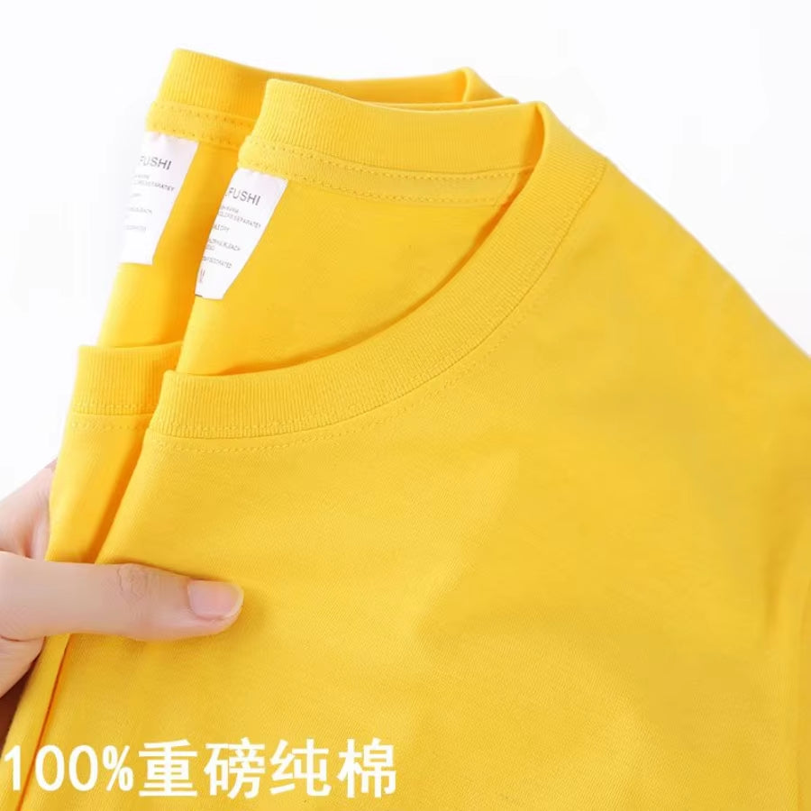100% Cotton T-Shirt Men Women Solid Color O Neck Short-Sleeved Tops Summer Korean Loose Half-Sleeve T Shirt Unisex M-4XL
